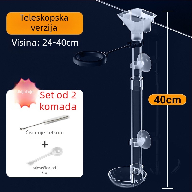 Izvlačna cijev za hranjenje za akvarij za ribe, škampe i Kornjače — ručno hranjenje, brend Water Island Chronicle, kutija s 10 kom