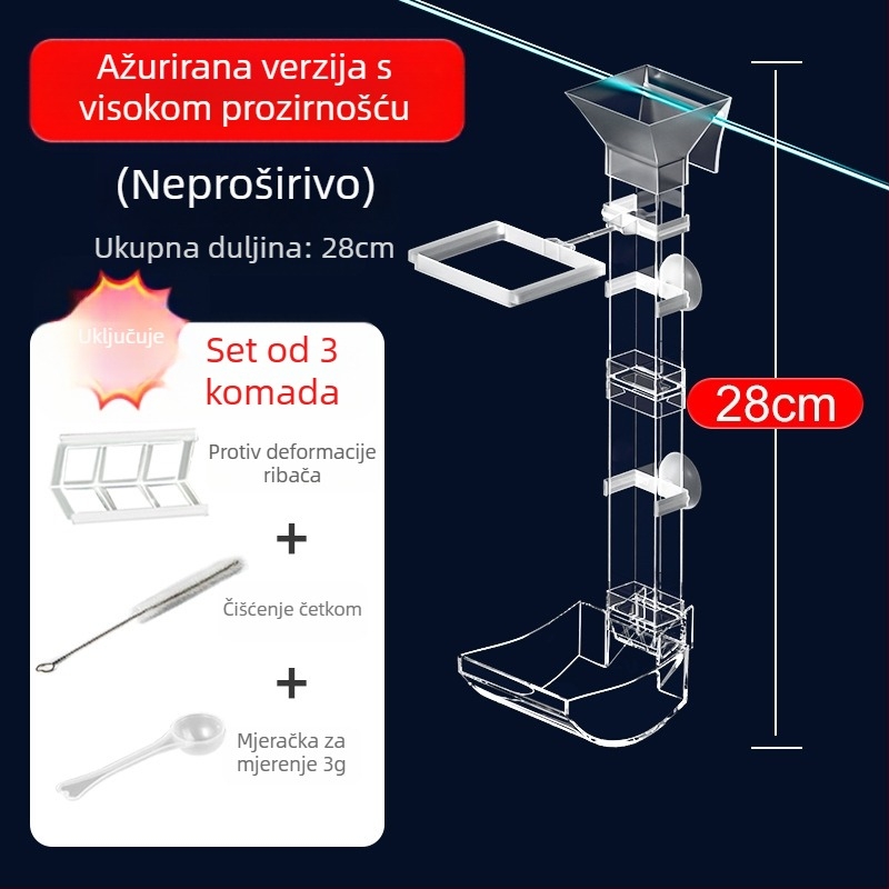 Izvlačna cijev za hranjenje za akvarij za ribe, škampe i Kornjače — ručno hranjenje, brend Water Island Chronicle, kutija s 10 kom