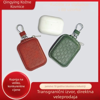 Etui za AirPods 3. generacije od PU kože s otiskom, kompaktno mini kućište za slušalice, podstava od poliestera