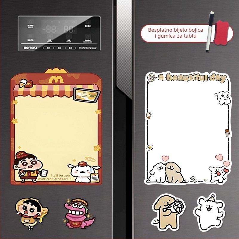 Brisiva magnetska ploča za bilješke na hladnjaku – EVA materijal, sladak stil, tjedni planer