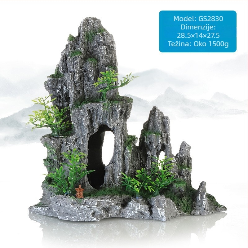 Akvarijski pejzažni dekorativni set od plastičnih smola (Materijal: Plastika; Stil: Simulirano zeleni bilje; Funkcija: Stvaranje atmosfere; Glavna namjena: Uređenje krajolika; Pakiranje: 10 kom.)