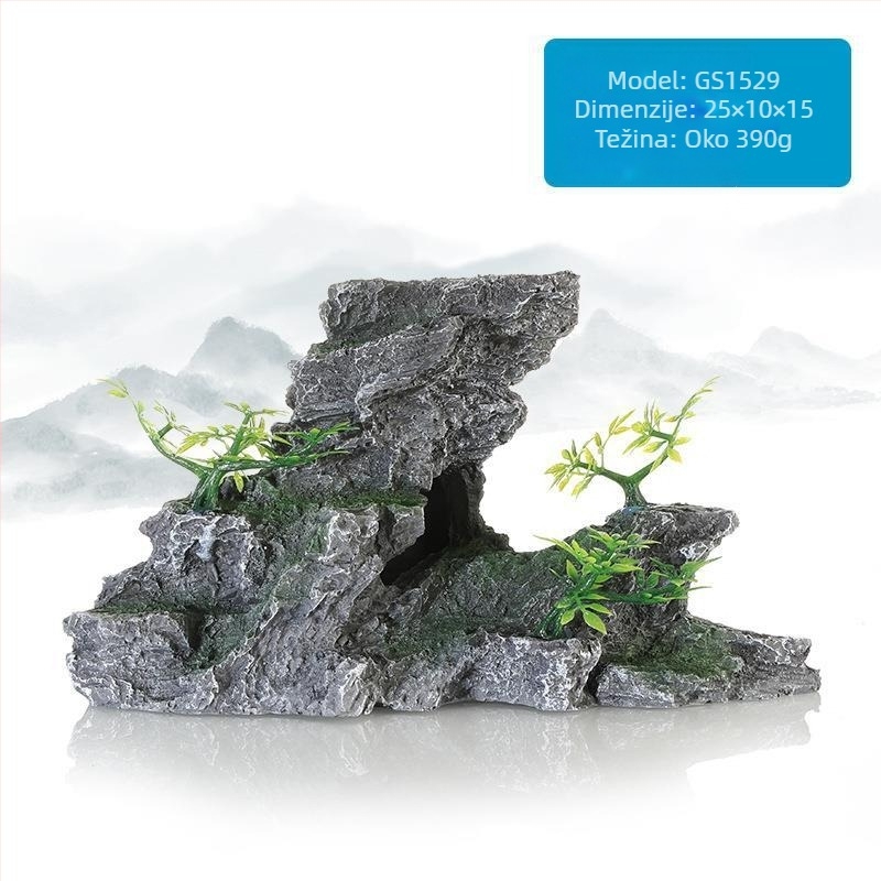 Akvarijski pejzažni dekorativni set od plastičnih smola (Materijal: Plastika; Stil: Simulirano zeleni bilje; Funkcija: Stvaranje atmosfere; Glavna namjena: Uređenje krajolika; Pakiranje: 10 kom.)