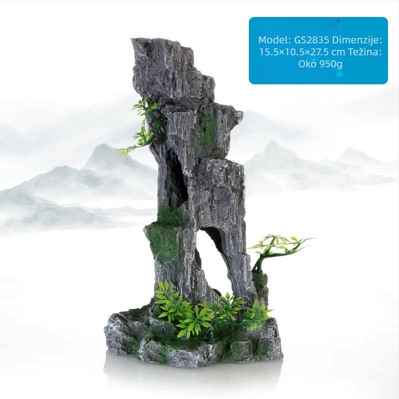 Akvarijski pejzažni dekorativni set od plastičnih smola (Materijal: Plastika; Stil: Simulirano zeleni bilje; Funkcija: Stvaranje atmosfere; Glavna namjena: Uređenje krajolika; Pakiranje: 10 kom.)