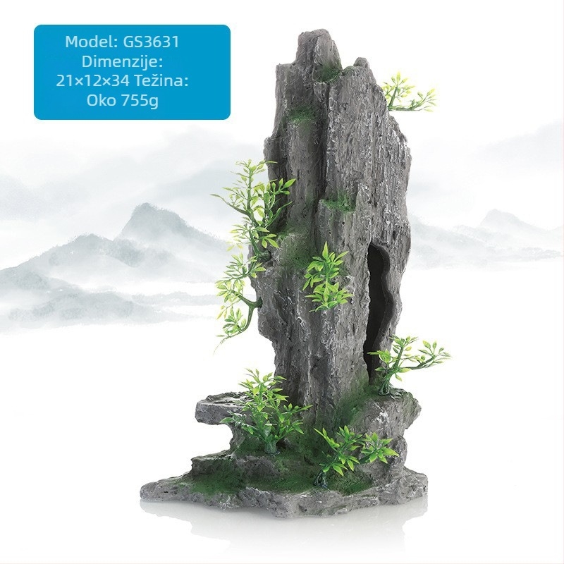 Akvarijski pejzažni dekorativni set od plastičnih smola (Materijal: Plastika; Stil: Simulirano zeleni bilje; Funkcija: Stvaranje atmosfere; Glavna namjena: Uređenje krajolika; Pakiranje: 10 kom.)