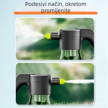 Tribute plastična električna posuda za zalijevanje s prilagodljivom mlaznicom, raspršivanje za unutarnje dezinfekcije