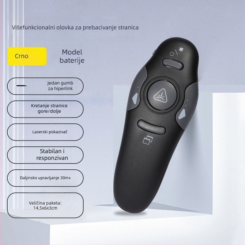 Lasersko pero za prebacivanje stranica — bežično upravljanje PPT projekcije, punjivo, digitalni multimedični alat za nastavu