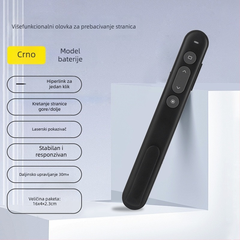 Lasersko pero za prebacivanje stranica — bežično upravljanje PPT projekcije, punjivo, digitalni multimedični alat za nastavu