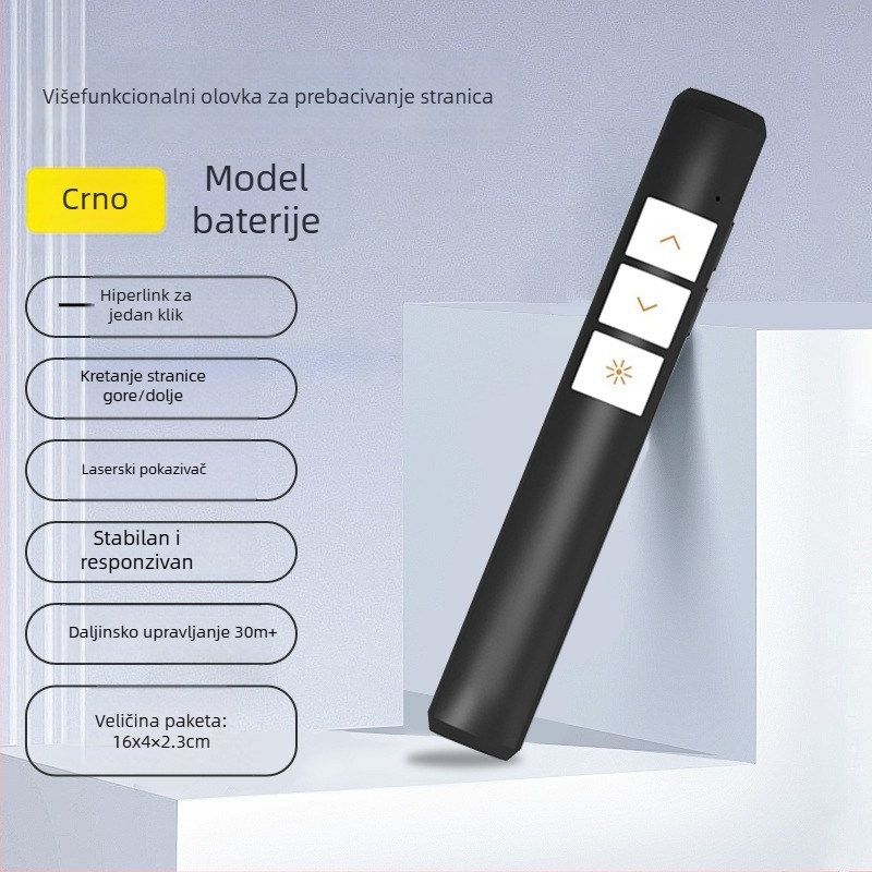 Lasersko pero za prebacivanje stranica — bežično upravljanje PPT projekcije, punjivo, digitalni multimedični alat za nastavu
