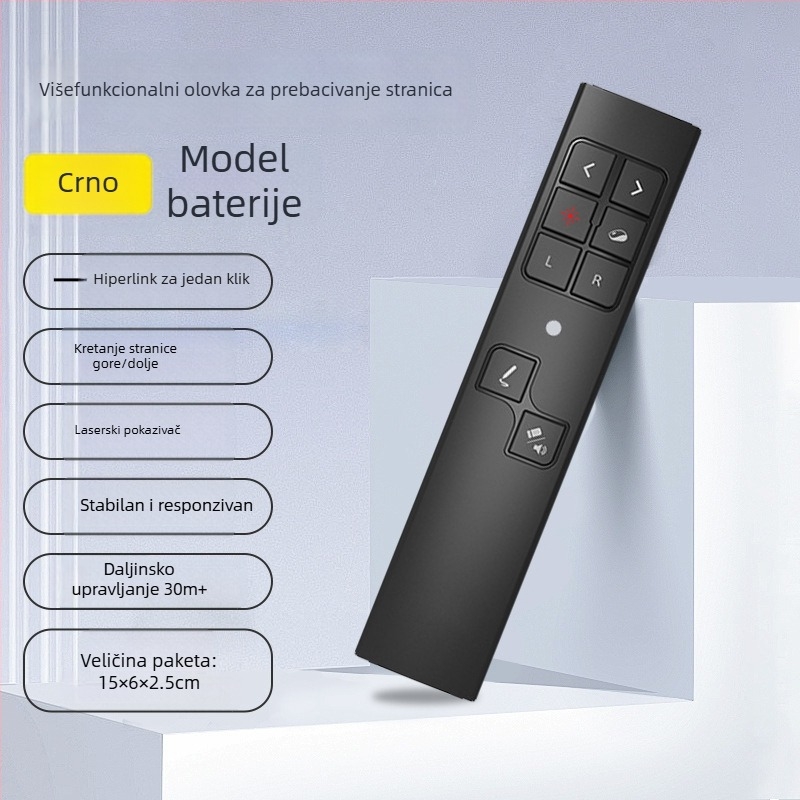 Lasersko pero za prebacivanje stranica — bežično upravljanje PPT projekcije, punjivo, digitalni multimedični alat za nastavu