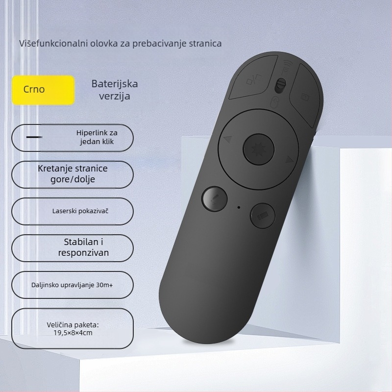 Lasersko pero za prebacivanje stranica — bežično upravljanje PPT projekcije, punjivo, digitalni multimedični alat za nastavu