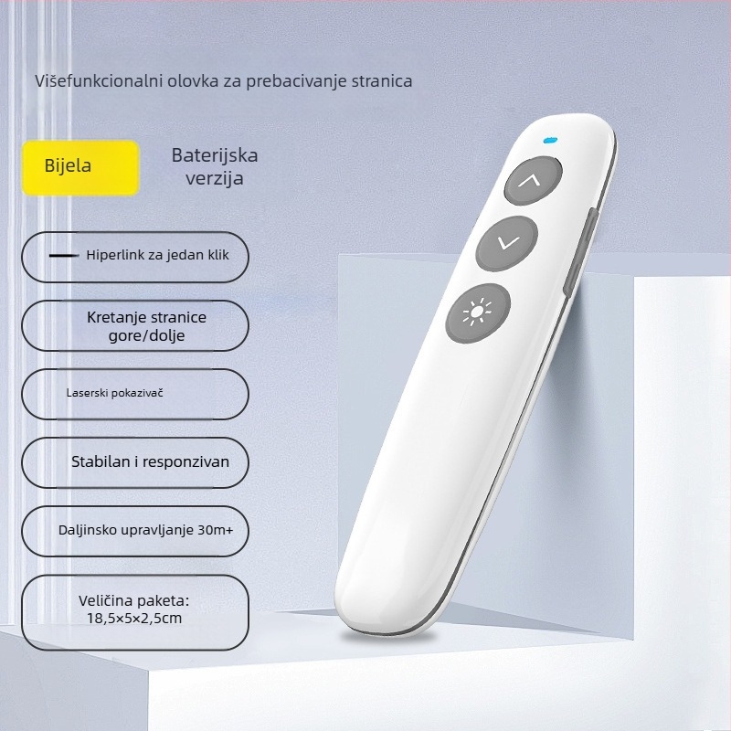 Lasersko pero za prebacivanje stranica — bežično upravljanje PPT projekcije, punjivo, digitalni multimedični alat za nastavu