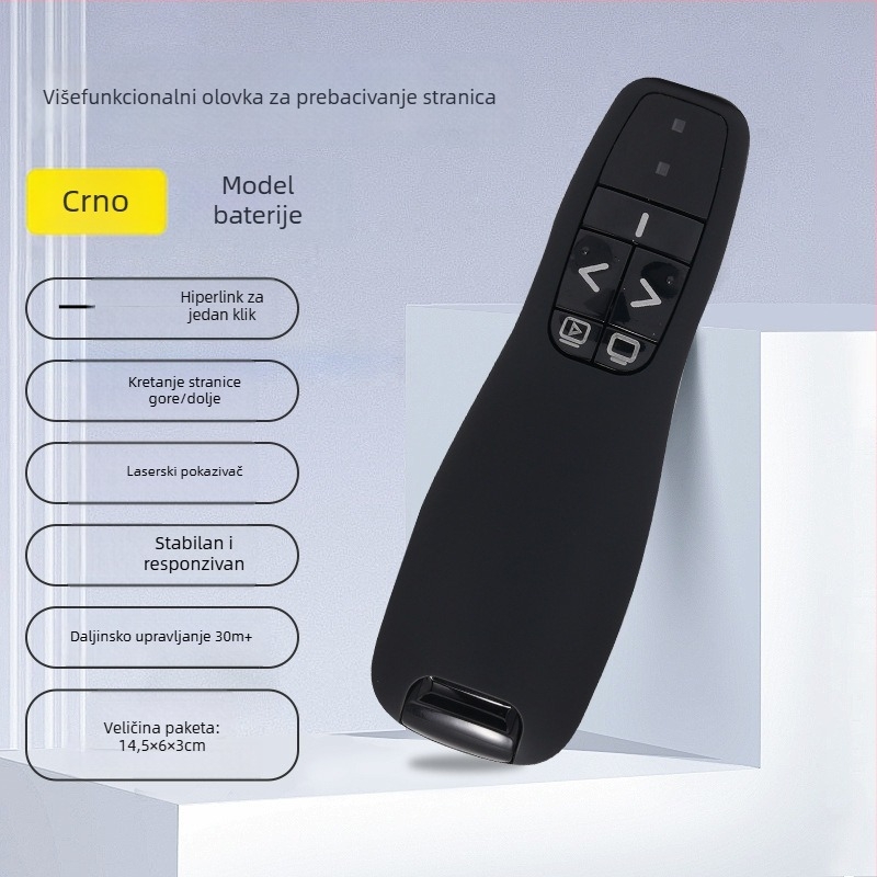 Lasersko pero za prebacivanje stranica — bežično upravljanje PPT projekcije, punjivo, digitalni multimedični alat za nastavu