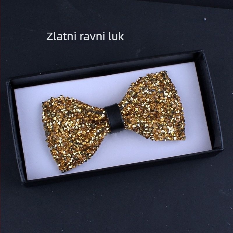 Leptir-mašna s kristalnim ukrasima i kožnim jezgram