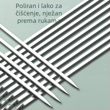 Nerđajući čelični štapići za roštilj - višekratna upotreba, plosnati i okrugli, modernog dizajna