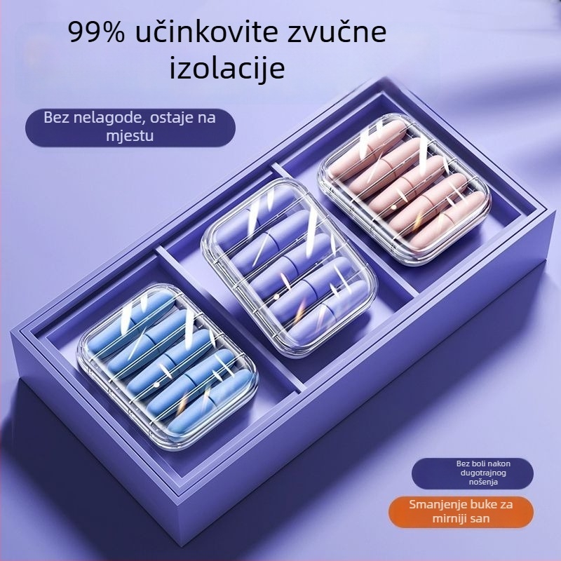 Ušne čepići za spavanje — pjena, jednostavna učinkovitost, konvencionalna upotreba