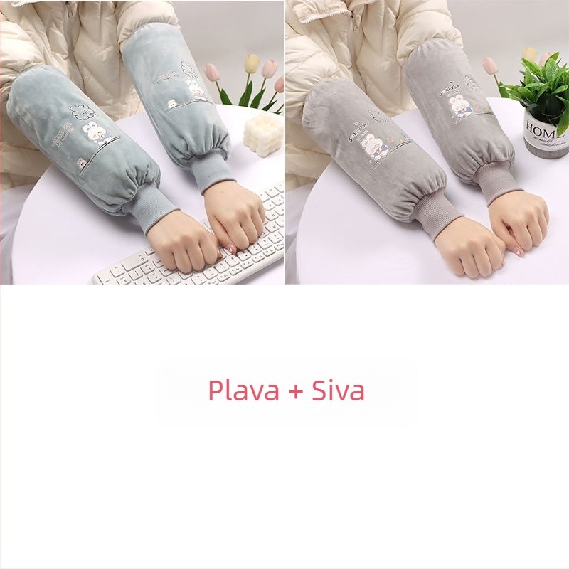 Dulji zaštitni rukavi za kuhinju i posao — tkanina, tisak, odrasla osoba, proljeće