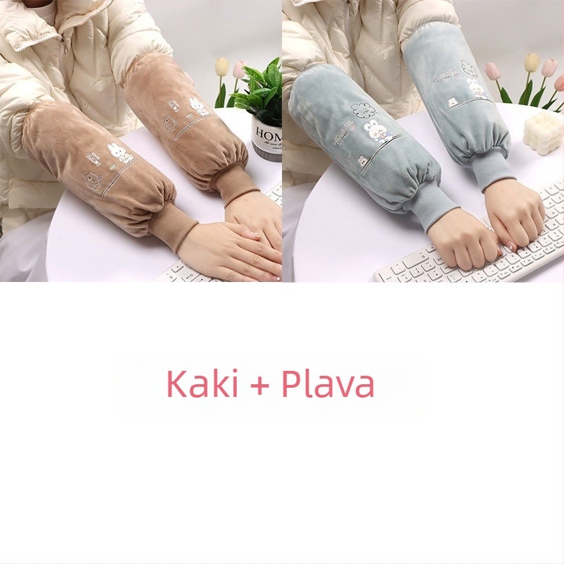 Dulji zaštitni rukavi za kuhinju i posao — tkanina, tisak, odrasla osoba, proljeće