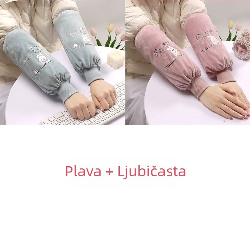 Dulji zaštitni rukavi za kuhinju i posao — tkanina, tisak, odrasla osoba, proljeće