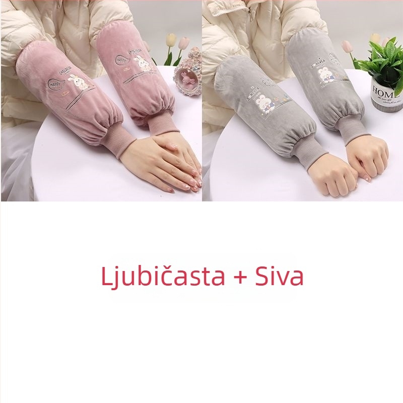 Dulji zaštitni rukavi za kuhinju i posao — tkanina, tisak, odrasla osoba, proljeće