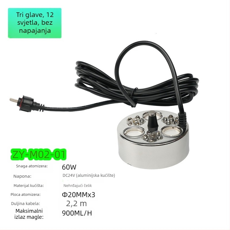 Nehrđajući čelični fogger za akvarij — oprema za akvarij, pakiranje: fogger i dodaci