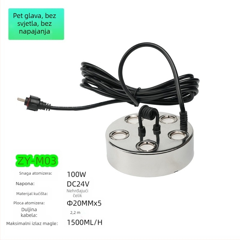 Nehrđajući čelični fogger za akvarij — oprema za akvarij, pakiranje: fogger i dodaci