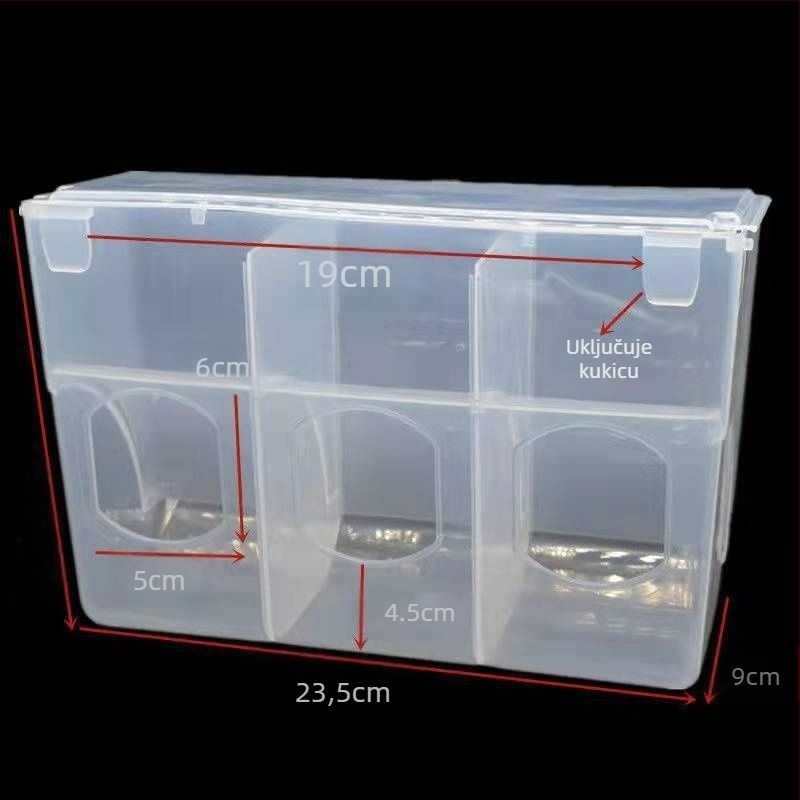 Automatska hranilica za golubove, posuda protiv prosipanja hrane, za trkaće golubove