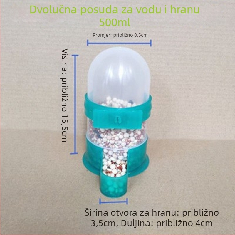 Automatska hranilica za golubove, posuda protiv prosipanja hrane, za trkaće golubove