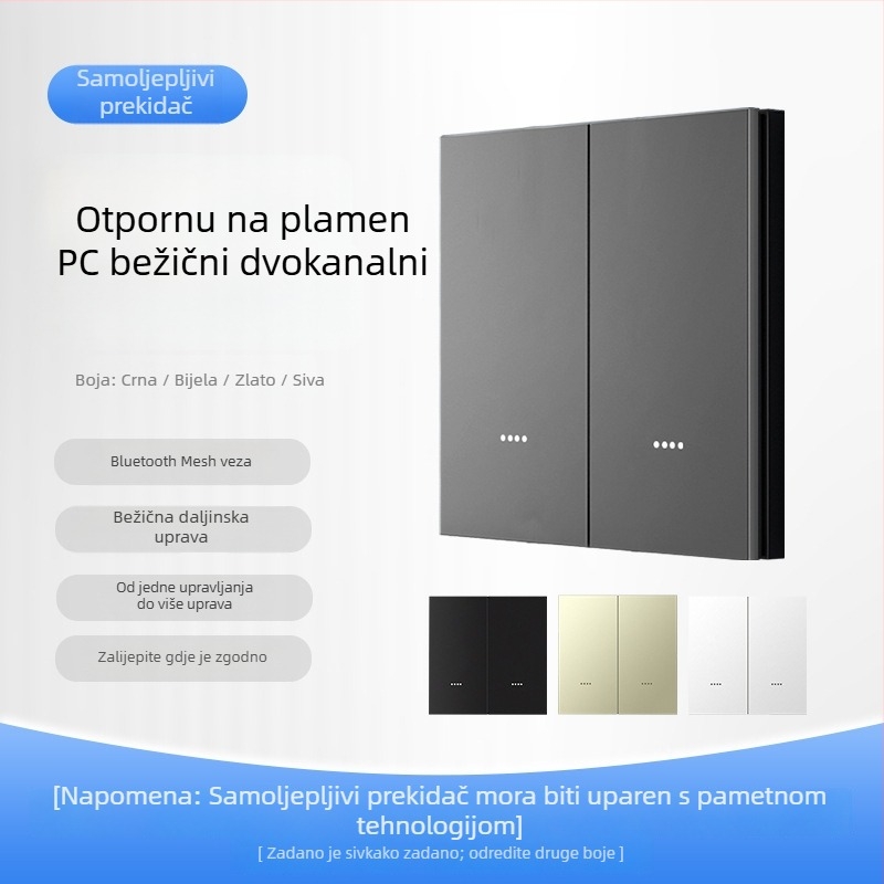 FRFOX pametni prekidač s Bluetooth Mesh 2.0, dvostruka kontrola, 110-220V AC, 10A