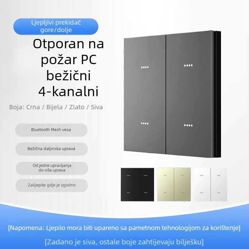 FRFOX pametni prekidač s Bluetooth Mesh 2.0, dvostruka kontrola, 110-220V AC, 10A