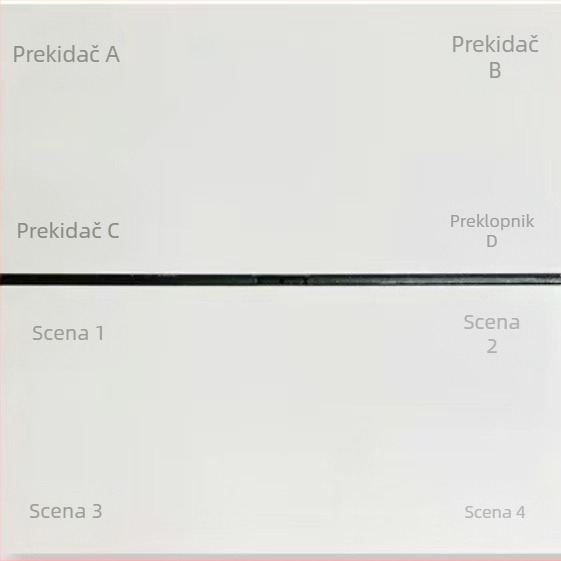 Zigbee Pametni Panel Upravljač s Offline Glasovnim Upravljačem, Osam Tipki za Scene, Bežični Daljinski Upravljanje Mobitelom, 100–240V AC, 10A, 86×86 mm, PC Panel