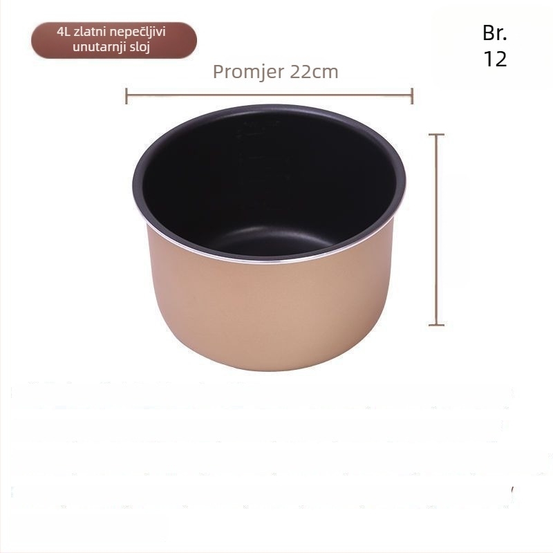 Joyoung-kompatibilna unutarnja posuda za kaserolu, višeslojno kompozitno dno, zapremina 1 L, kompatibilno s plinskim štednjakom, otpornost na visoke temperature, model 007