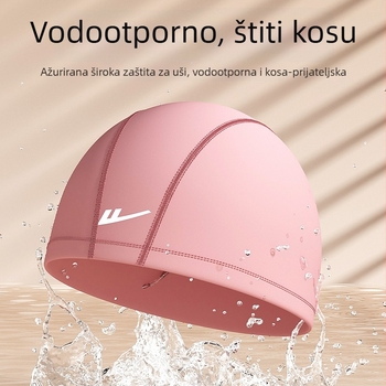 Unisex set PU kapice za plivanje i naočale – udobno nošenje, zaštita ušiju i dugih kovrča, pogodno za plivanje i vodene sportove