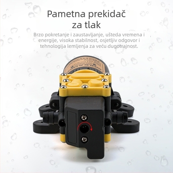 YL-4035 dijafragmalna pumpa s inteligentnim prekidačem tlaka za zaštitu biljaka, 12V visokotlačna pumpa za prskanje bez kućišta, 3200 rpm, dimenzije 152×55×51 mm, težina 0,59 kg