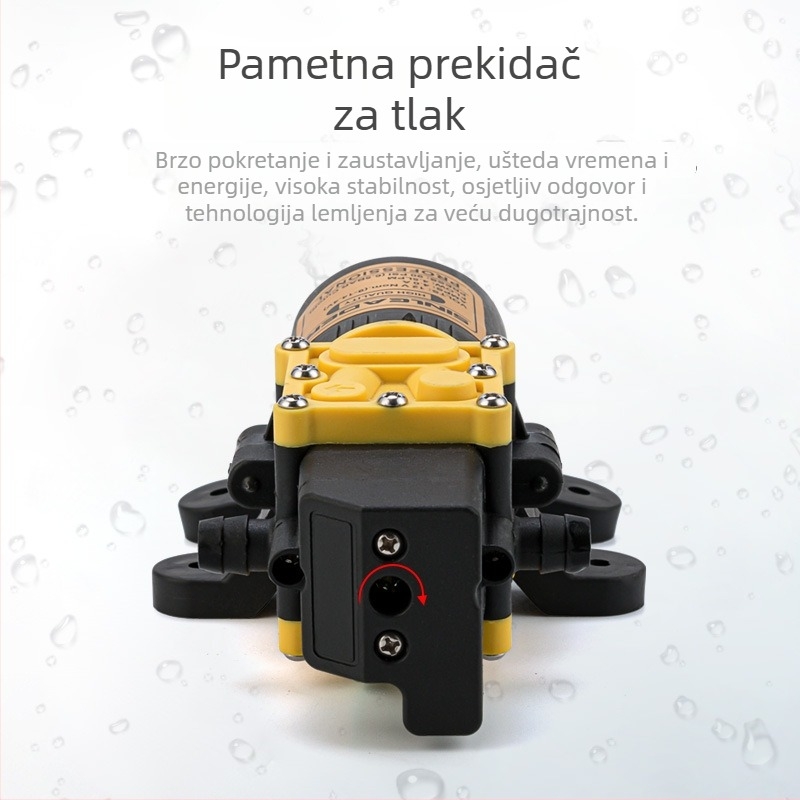 YL-4035 dijafragmalna pumpa s inteligentnim prekidačem tlaka za zaštitu biljaka, 12V visokotlačna pumpa za prskanje bez kućišta, 3200 rpm, dimenzije 152×55×51 mm, težina 0,59 kg