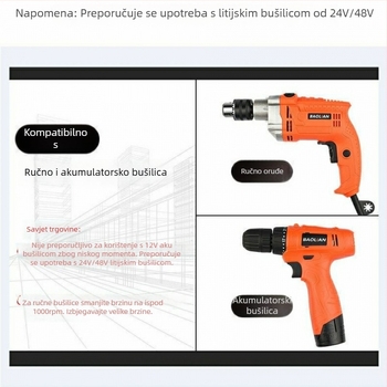 Vrtno bušilno s spiralnim oštricama za sadnju cvijeća, travi i povrća; Punjiva ručna bušilica za otpuštanje tla i gnojenje