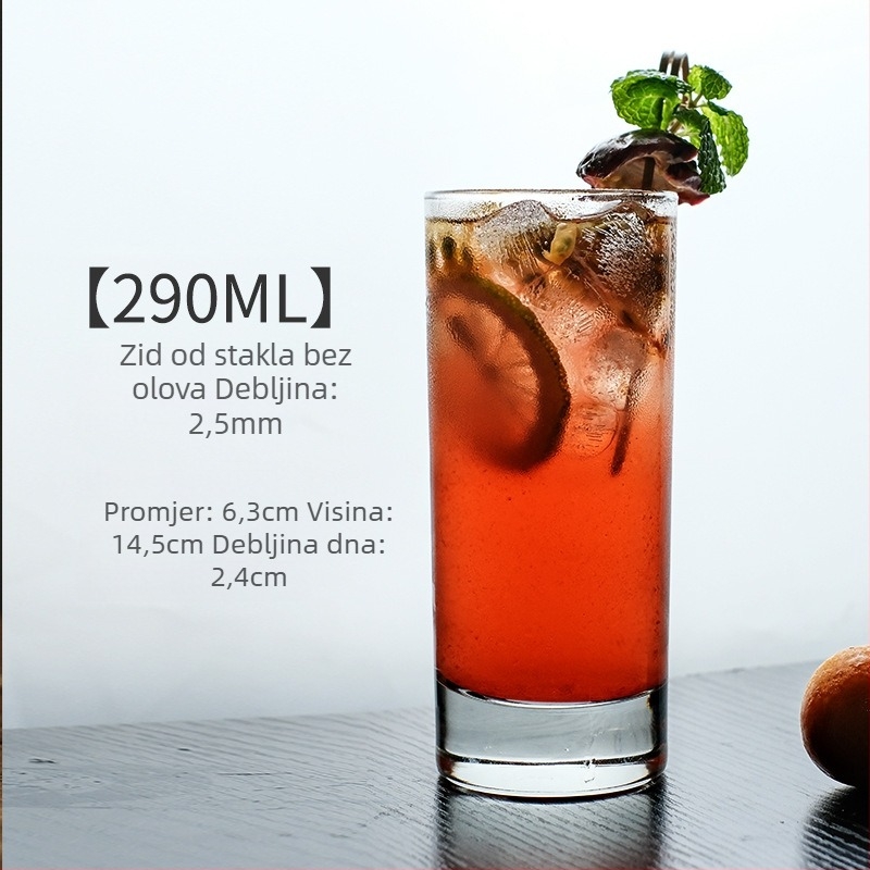 Koktel čaša Chu kewei, nordijskog stila, staklo, otisak logotipa