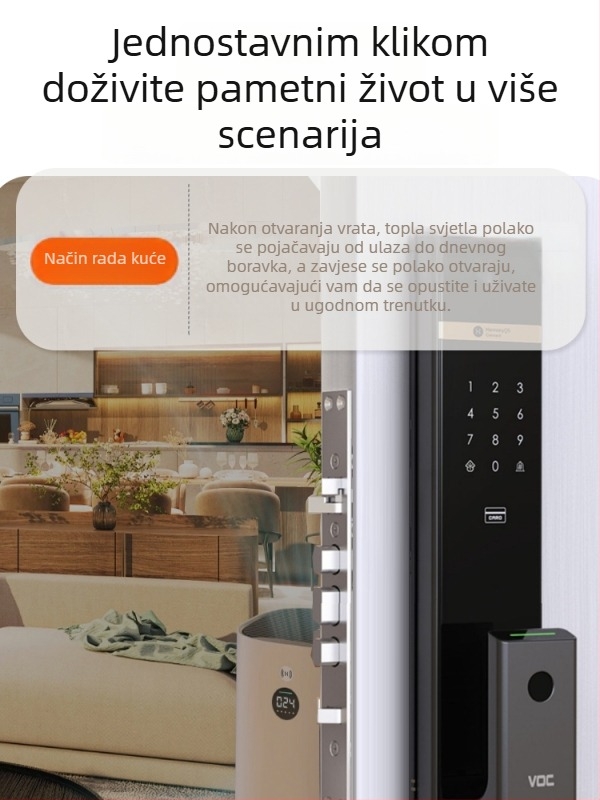 HiLink pametni prekidački panel, četverokanalan, PC visokotemperaturni otporni panel, bežično daljinsko upravljanje i glasovno upravljanje za cijeli dom