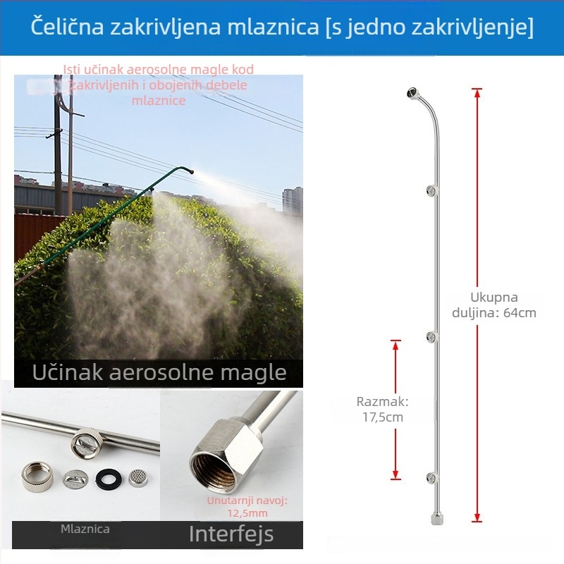 Atomizirajuća mlaznica spreja s prstenom, višekrilna, otporna na vjetar i podesiva (Tip: čajnik/zalijevanje/tuš glava; Materijal: OTHER; Marka: OTHER; Uvezeno: Ne)