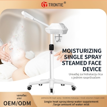 Parni uređaj za lice sa 1. stupnjem, toplim sprejem, kućište od plastike formirano injekcijskim prešanjem, bez baterije