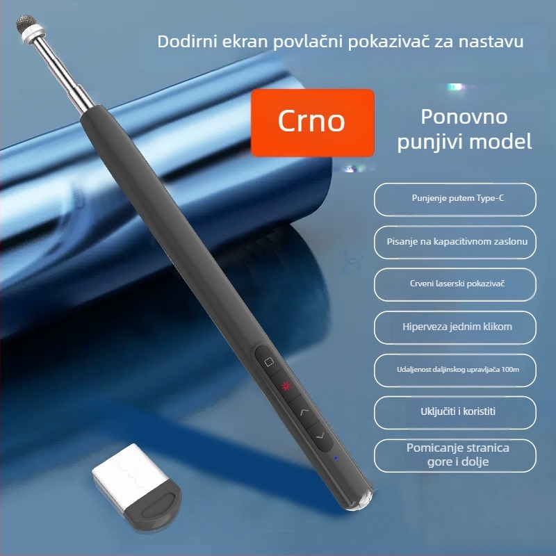 Skycolor Bluetooth Pero za prebacivanje stranica za PPT projekciju i elektroničku ploču – ABS materijal, za nastavnike