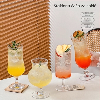 Čaša za koktele, hurricane stil, staklena, moderni minimalizam, mogućnost prilagodbe i tiskanja logotipa