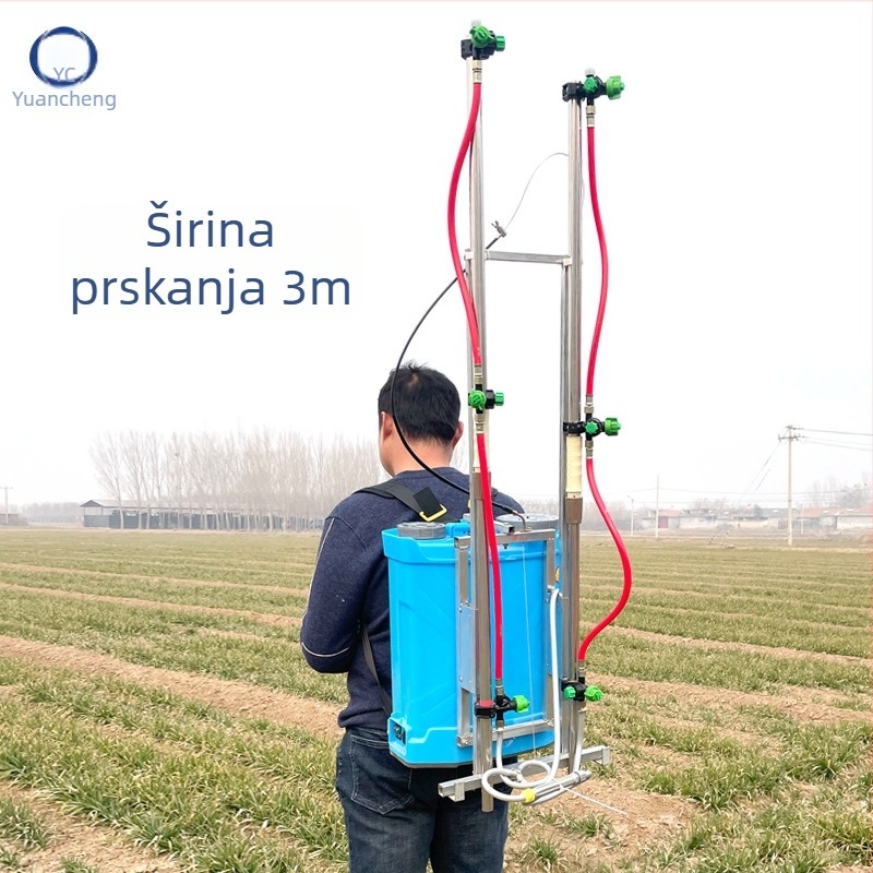 20 L litij baterijski prskalica na leđima, s više mlaznica, za zaštitu usjeva na polju, trajanje baterije 5–6 sati
