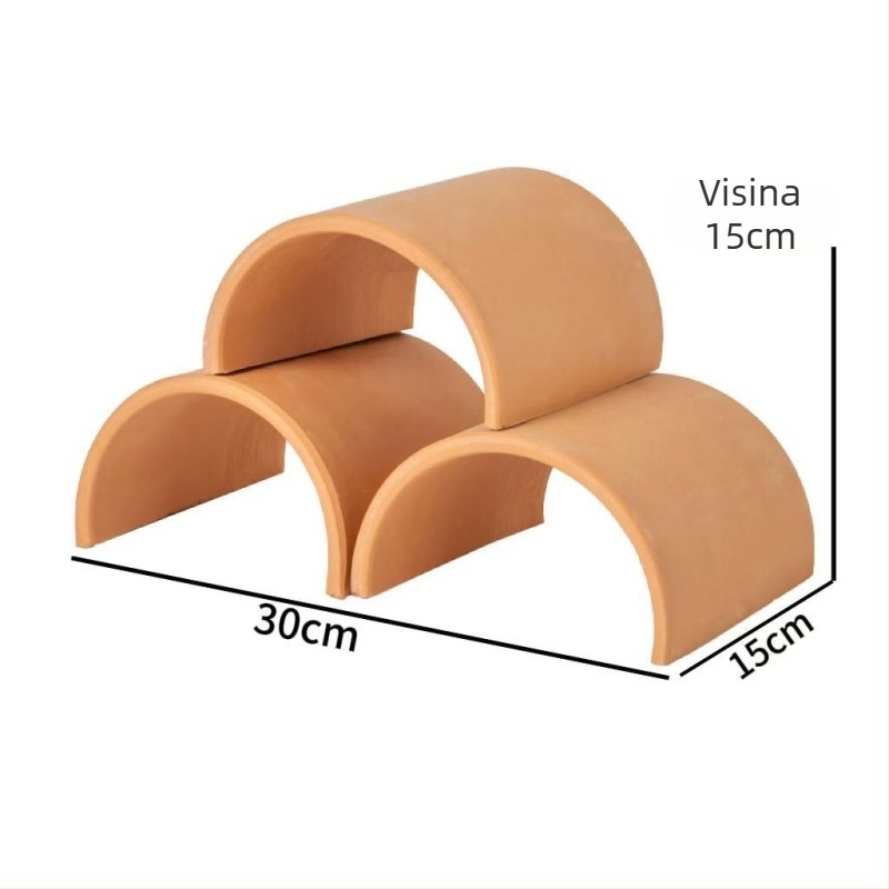 Dekor za kornjače: dvostruki ulaz, terasa od prirodnih pločica, šesterokutna špilja i penjačka konstrukcija za akvarij