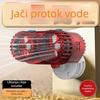 Pumpa za stvaranje valova u akvariju – tiho djelovanje, pričvršćivanje vakuumskim čašicama, zaštita od reverznog protoka