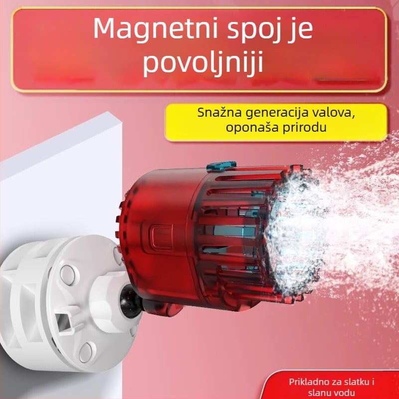 Pumpa za stvaranje valova u akvariju – tiho djelovanje, pričvršćivanje vakuumskim čašicama, zaštita od reverznog protoka