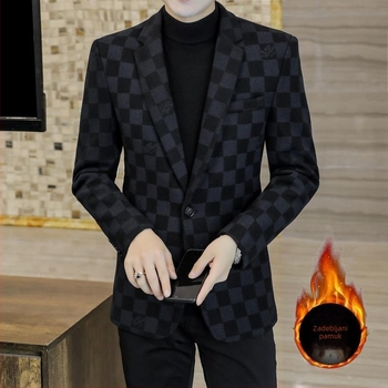 Muško corduroy sako za zimu, Slim-Fit, jednopredno kopčanje, Notched Lapel, Casual Blazer