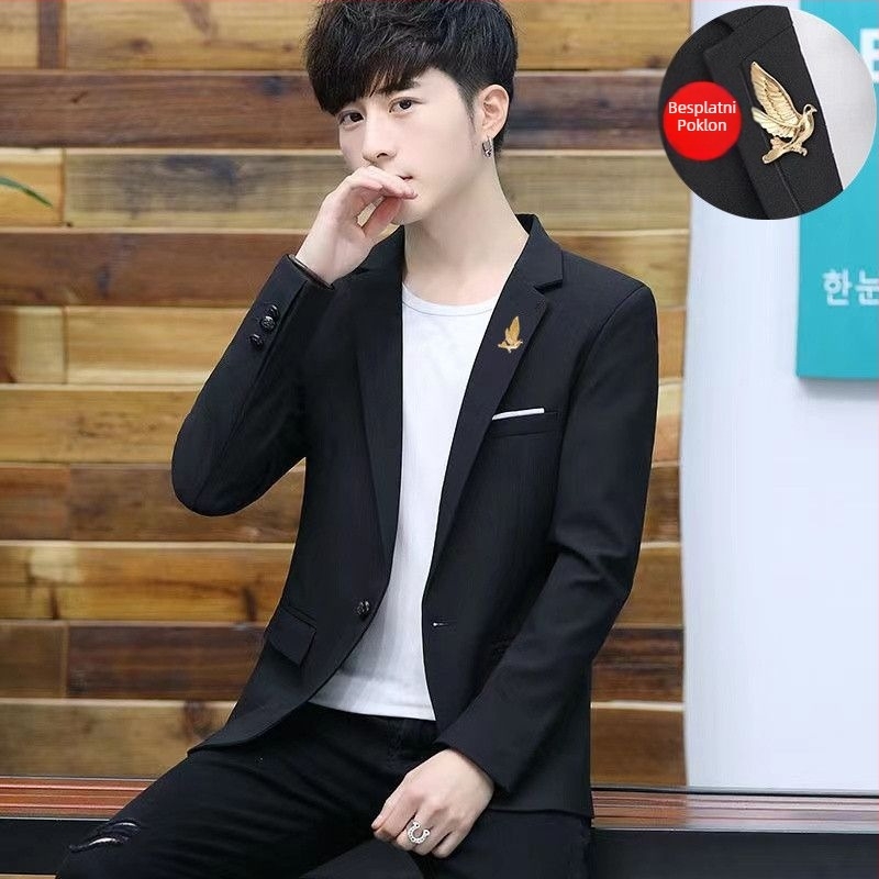 Muško corduroy sako za zimu, Slim-Fit, jednopredno kopčanje, Notched Lapel, Casual Blazer