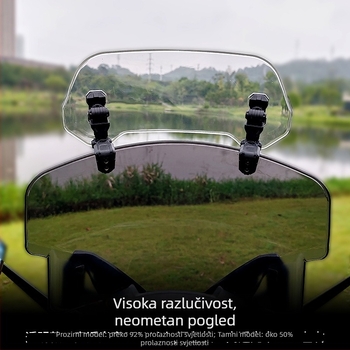 Jin qilong motociklističko vjetrobransko staklo – podignuto, malo vjetrobransko staklo, otporno na vjetar, univerzalna kompatibilnost s Honda, BMW, Kawasaki, Yamaha, model X