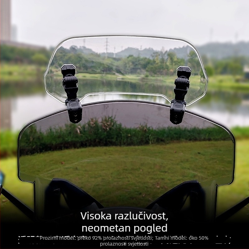 Jin qilong motociklističko vjetrobransko staklo – podignuto, malo vjetrobransko staklo, otporno na vjetar, univerzalna kompatibilnost s Honda, BMW, Kawasaki, Yamaha, model X