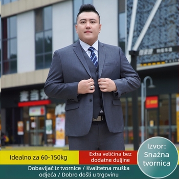 Muški kostim plus veličine – poslovno svadbeno odijelo za mladoženju